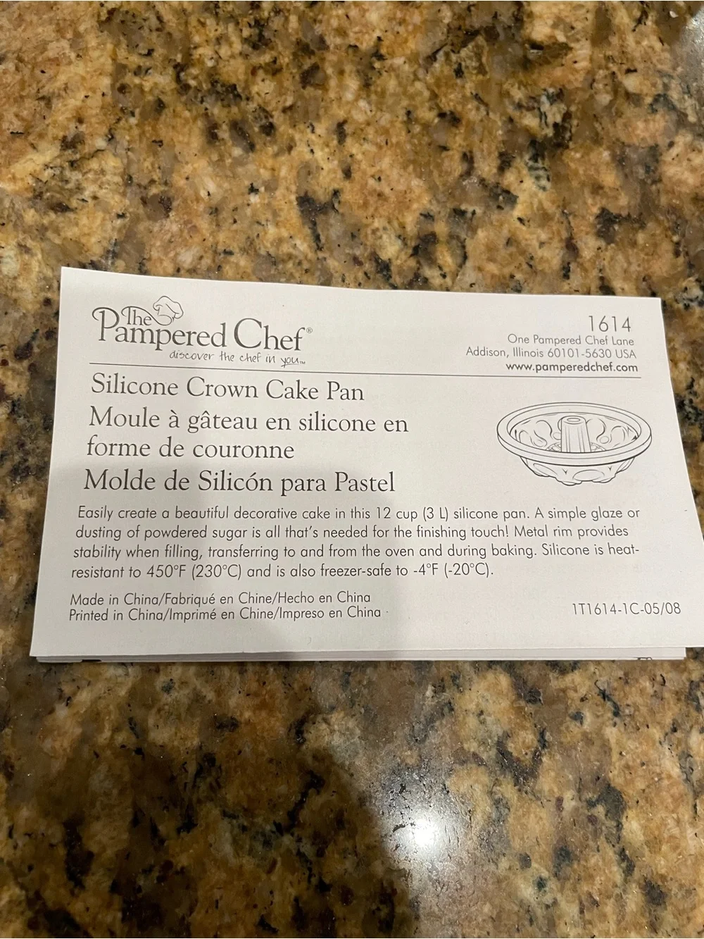 The Pampered Chef Silicone Bundt Pan in Beige